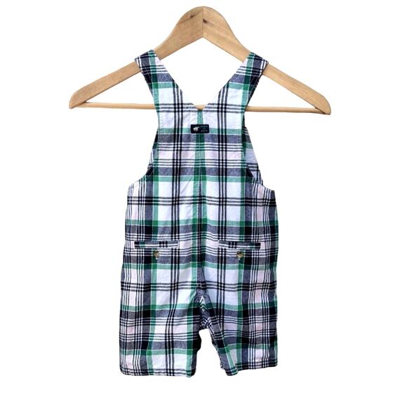 Janie And Jack Boys Plaid Shortalls Boys Size 18-24 Months - Picture 2 of 11
